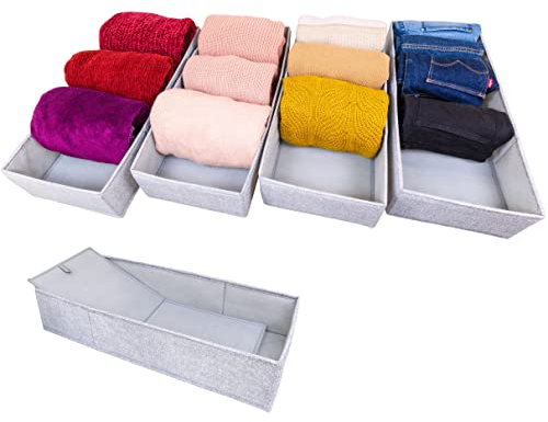 SIMPLE JOY® PAX100 FileFolding Box für IKEA Pax Kleiderschrank; DAS ORIGINAL; passgenau; Stabiler Boden; Schubladen Ordnungssystem, 4er Set