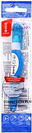 Amex MemoBe Mini Korrekturstift weiß - Korrektur Marker Shake und Squeeze - weißer Tintenkiller - Tintenlöscher Schule Büro - 1 Stück mit Metallspitze 3ml