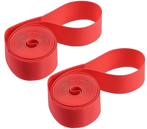 X AUTOHAUX Ruban De Jante De Vélo Rouge 1 Paire PVC Protection Pneus