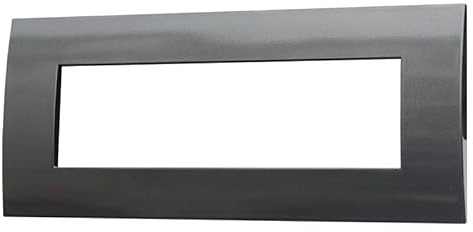 Placca Compatibile Con Vimar Arke, Placche In Plastica, 1 Pezzo (7 Posti/Moduli,Acciaio Scuro)