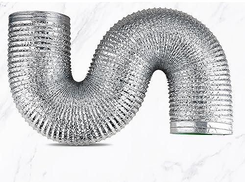 Aluflexrohr Lüftungsrohr Lüftungsschlauch Flexrohr Alu-Folienschlauch Mit 2 Schlauchschelle Für Wäschetrockner Abzugshaube Rohrventilator Klimaanlagen Ø 80/100/110/120/150/160/170/180/200mm (Color :