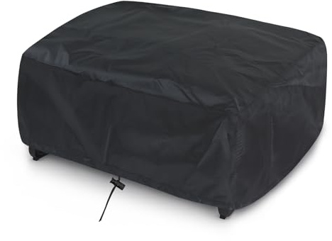 Abdeckung für Plancha, Maße: 56 x 50 x 20 cm, leicht anzubringen, Wasser- und staubdicht, UV-Schutz, Schwarz, Universal-Abdeckung für Plancha