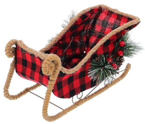 MAGICLULU Vuota Statua Della Slitta Di Natale Decorazione Plaid Slitta Di Babbo Natale Porta Caramelle Scatola Regalo A Slitta Per Sotto L'albero Di Natale Tavolo Da Festa Mensola