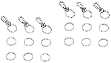 FRCOLOR 6sätze Hundemarken Clips Teiliges Aus Robustem Edelstahl Inklusive Schlüsselringen Für Hunde Und Katzenhalsbänder Sichere Befestigung Für Id-Tags Für Aktive Haustiere