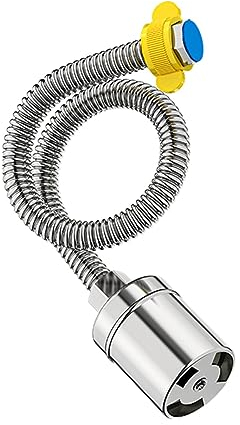 Kugelhahn Schwimmerventil aus Edelstahl 304,1/2-Zoll-Schwimmventil + verdicktes Wellrohr aus Edelstahl 1/2,Schwimmerventil für Wassertank mit automatischer Befüllung,Wellrohr mit 20 cm/30 cm/60 c
