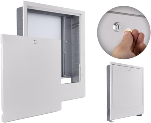 Verteilerschrank Unterputz für die Fußbodenheizung Verteilerkasten weiß (760mm (bis 10 Heizkreise))