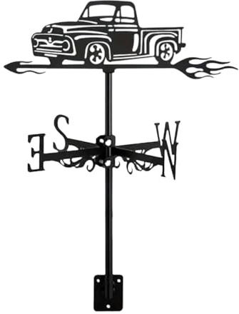 LOVIVER Wetterfahne für Pickup-Trucks, LKW-Ornament, Basteln, Wetterfahne, Windrichtungsanzeiger für Bauernhaus, Cottage, Bauernhof, Außenbereich