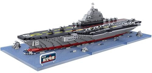highdar Technik Flugzeugträger Bausteine, 3374 Klemmbausteine Groß Militär Serie Kriegsschiffe Militärisches Schlachtschiff, Technik Schiff Geschenke für Erwachsene