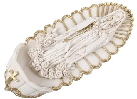 PRETYZOOM Bénitier Mural Catholique Résine Guadalupe Décor Suspendu pour Porte Entrée Et Salle De Prière Décoration Murale Sacrée pour Maison Et Église