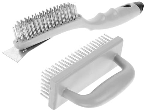 NULYLU 2pezzi Spazzola Per Pulizia Barbecue Acciaio Inossidabile Per Rimuovere Lo Sporco Accessori Per Barbecue Per Pulizia Quotidiana