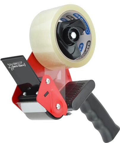 Rapesco 1790 Germ-Savvy Antibakteriell 960 Klebeband-Handabroller mit 1 Klaren Packband