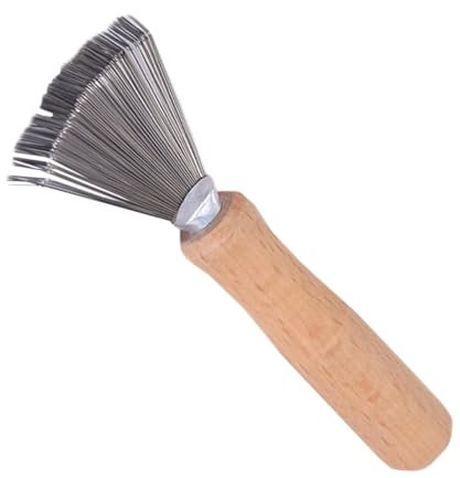 SUPVOX Râteau de Jardinage Petit et Délicat en Métal et Bois pour Nettoyage Facile des Résidus des Compositions de Fleurs et Usage Jardin