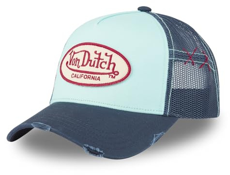 Von Dutch Destroyed Brim Oval Patch Cap Basecap Baseballcap Truckercap Meshcap Damen/Herren - Snapback, mit Schirm, Schirm Frühling-Sommer Herbst-Winter