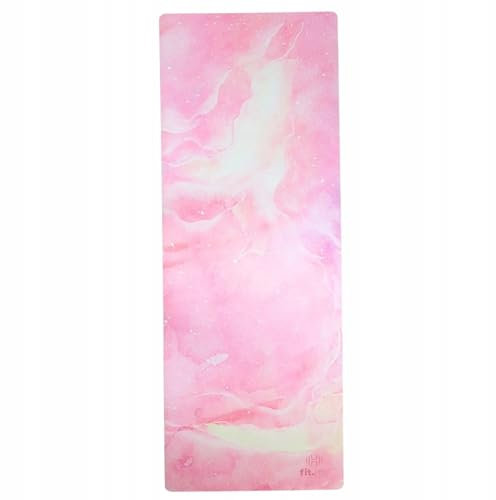 Wildleder Yogamatte mit Galaxie-Design & 2 Yoga-Blöcken – rutschfest, weich, stabil & stilvoll, mit Tragegurt & Geschenkbox, für Anfänger & Fortgeschrittene