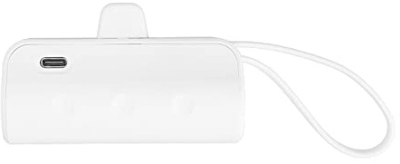 Oreilet MINI USB C Power Bank, 2 su 1 Caricabatterie Portatile, Cavo Incorporato per l'interfaccia IOS di Tipo C, Banca di Potenza di Ricarica da Viaggio Compatta di Emergenza Fai -da -te per