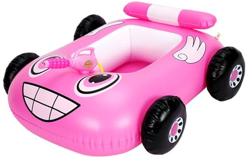 Renopfect Aufblasbarer Schwimmring Mit Wasserpistole, 80 X 85cm Auto Schwimmring Kinder Pool Float Sitz Boot Schwimmring Schwimmsitz Kinderboot, Schwimmhilfe Für Kinder, Kinderpoolspielzeug