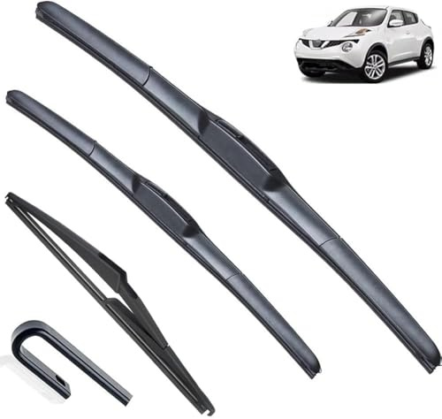 LYNYQ Car Windscreen Wiper Blades Set for Nissan Juke F15 2010-2016 22in+14in+12in, Car Front Rear Wiper Blade Window Brushes Wiper Replacement Accessories,L-A/Lhd