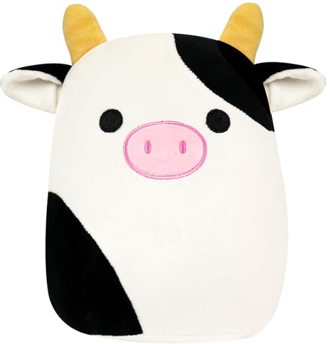 Vicloon Almohada de Peluche de Vaca, Almohada Kawaii de Gato Gordo, Cojín Lumbar para la Espalda Suave, Juguetes de Peluche de Animales, Regalo de Cumpleaños para Familiares y Amigos