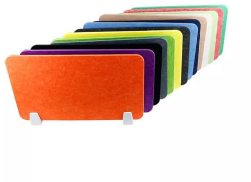Freistehender Akustik-Schreibtisch-Trennwand, 40 x 120 cm, schalldichte Platte, schwarze Tischtrennwand zur Geräuschreduzierung und Ablenkungskontrolle in offenen Büros