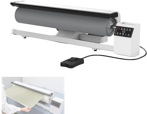 Mixtric Automatic Rotary Roller Steam Press 90cm, Commercial Ironing Machine with Continuous Steam, Continuous Steam for Hotel and Home, Garment Ironing Solution,White