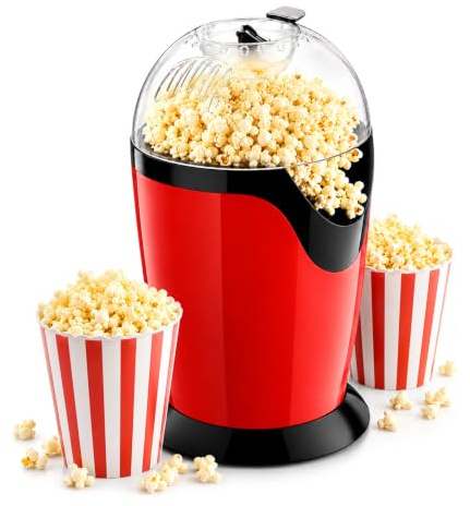 VETOLAKA Máquina de palomitas de maíz: aire caliente 1200 W, máquina de palomitas de maíz casera, saludable y sin aceite, 2 minutos de rápido, para ver películas, Navidad, cumpleaños infantiles