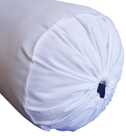 Saffron Bolster Cover 8 Diametr (20 cm Diameter) (White, 8x36 (20 cm x 91 cm))