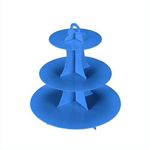 YLDW Alzata per cupcake a 3 livelli, supporto per torte fai da te a più livelli per espositore da tavolo da dessert, decorazione per feste a tema compleanno, festa a tema floreale, 30,5 cm di