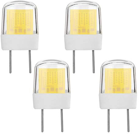 Lxcom Lighting G8 LED Bulb Dimmable 5W Light Bulbs 40W Halogen Bulb Replacement Daylight White 6000K T4 JCD Type G8 Bi-Pin Base for Kitchen Under Cabinet Counter Lighting, AC110V(4 Pack)