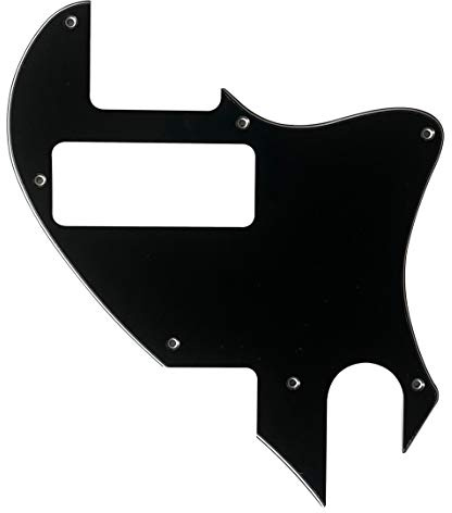 Passend für US Tele F-Loch Hybrid Conversion Telecaster P90 Style Gitarren Pickguard (3-lagig, schwarz)