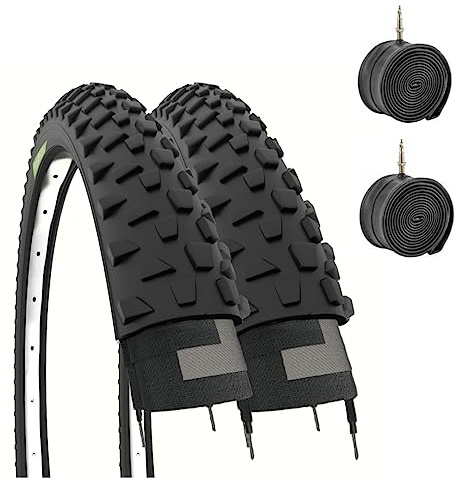 2 COPERTONI 26 X 2.10 (54-559) + CAMERE D'ARIA PNEUMATICI NERI MOUNTAIN BIKE BICI BICICLETTA MTB