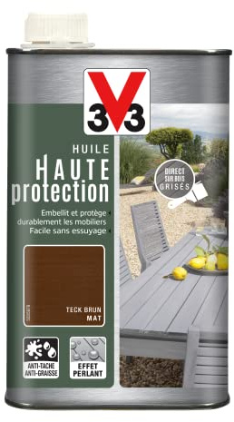 V33 Olio mobili ad alta protezione opaco, Teak 1L