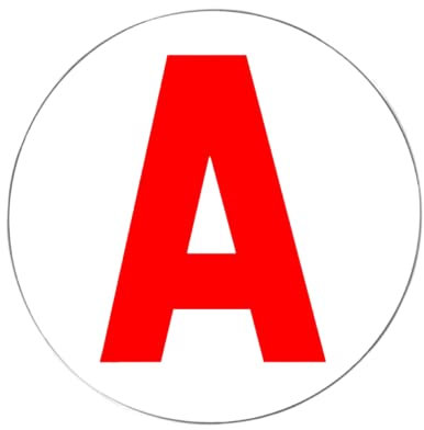 Mini A Magnétique Jeune Conducteur Moto 10cm Accessoire Motard Garantie Accessoire Indispensable pour Jeune Permis Moto/Jeune Motard/CONDUCTEUR - Disque Aimanté Discret Gadget Moto A Petit Format