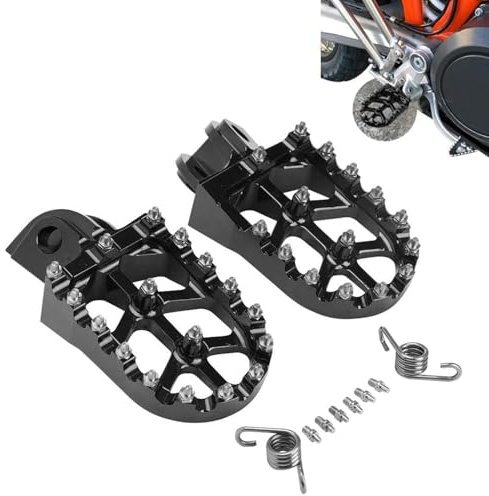 Motorrad Fußrasten für 50/65/85/125/150/250/400SX 250SXS/SXS-F Schwarz | für EXC/MXC/EXC-G/SX-F/EXC-F/XC/XC-F 450SX-F/EXC/XC-G/SX/SXS/SMR/EXC-G/MSX-G 525EXC/EXC-G/MXC-G/SX/SMR/XC-G
