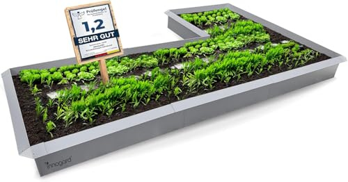 innogard S7050-013- recinto per lumache a L 16 Pezzi, zincato a Caldo, 1x connettore 270°, 5X Angolo 90°, 10x Pannello Laterale 1 m
