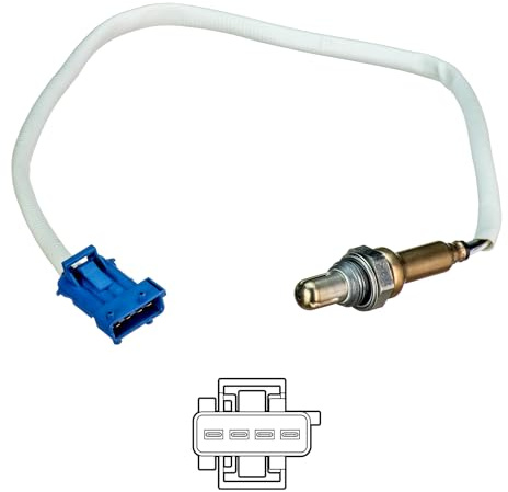 DELPHI ES21244-12B1 Lambdasonde Diagnosesonde nach Katalysator Oxygen O2 Sensor Beheizt Kompatibel mit PEUGEOT 207 WA, WC 1618AN 2505333