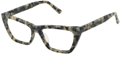 Nina Ricci VNR363 0D7B Tartaruga Bianco/Nero Lucido Eyewear Woman Acetate, Square, 52