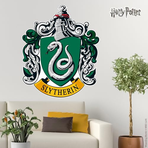 Wandtattoos von Harry Potter - Slytherin Wappen Wandtattoo Zauberwelt Kunst (90cm Höhe x 75cm Breite)