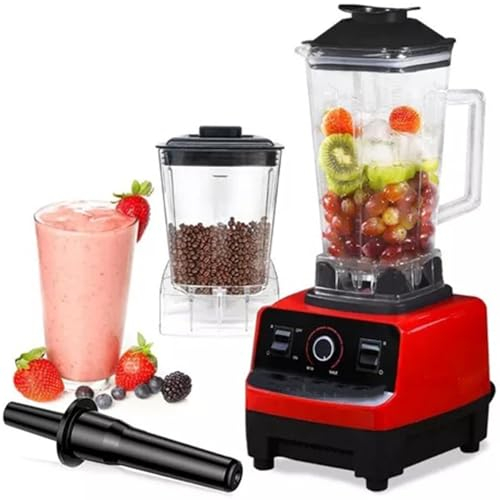 ZbOLi Frullatore da banco Professionale Potente da 4500 Watt, frullatore per Alimenti 2 in 1, zuppe con 2 contenitori, per frullati, tritaghiaccio, Frutta congelata