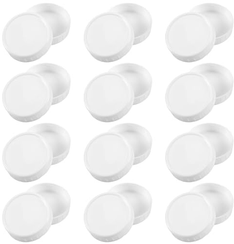 Borimend Regular Mouth Lids for Jar Lids Plastic Storage Caps for Canning Jars and More, Standard, Dia 70mm