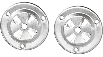 Edelstahl Ofenlüftungsgitter 2 Stück für Trockenofen, Silber, Rund | Belüftungsdesign, Rostarm und Montierbar, Geeignet für Thermostatboxen im Haushalt, Kreative Optik