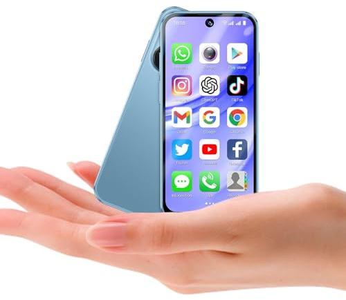 Hipipooo Mini Smartphone 4G, Double SIM, écran 3,88 Pouces, Double caméra 2,0 + 5,0MP, Batterie 1950mAh, Mini téléphone Android 12 pour Enfants