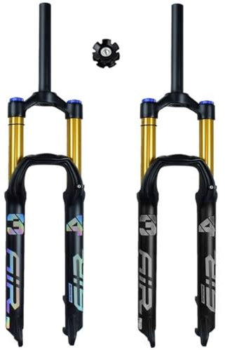 Forcella anteriore MTB per bicicletta con sospensione ad aria da 27,5 e 29 pollici, 28,6 mm (1-1/8) *220 mm, sterzo dritto senza filettatura, escursione 140 mm, versione con freno a disco QR da 9 mm
