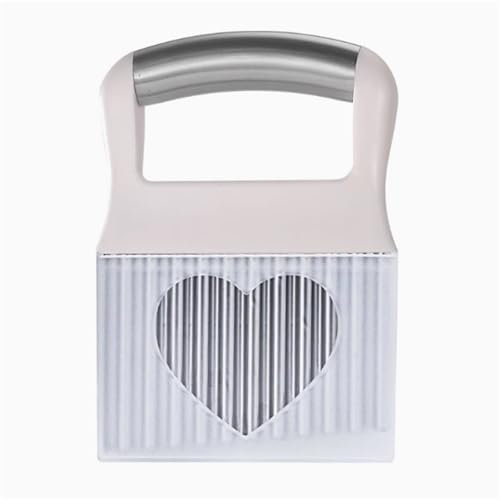 NJNNN Coupe-Pommes de Terre froissé, Acier Inoxydable, Hachoir ondulé français, trancheuse à Frites, imperméabilisation, Couteau à légumes, for Chips de Carottes et Fruits, 14 cm(Black)