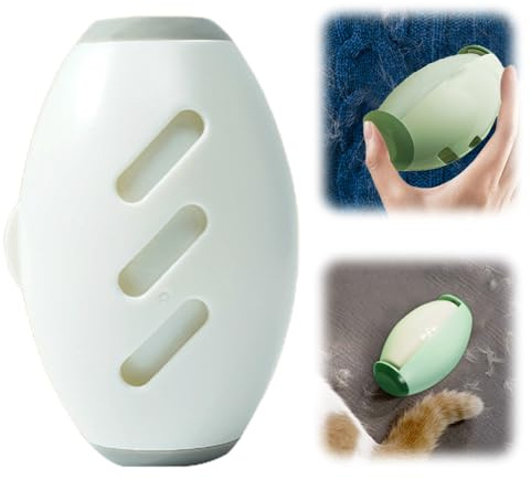 Fusselrolle Wiederverwendbar, Fusselrolle Abwaschbar, Tierhaarentferner Fusselrolle, Tragbarer Waschbare Klebrige Gel Fusselrolle Ball für Haustier Haar, für Kleidung, Reisen, Haus (grau-weiß)