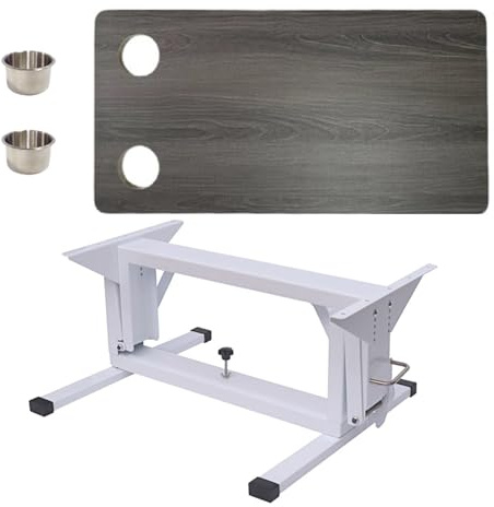 WPWSDWMX Klapptisch für Wohnmobile, Multifunktionaler Picknicktisch für Wohnwagen, Höhenverstellbar, Max. Tragkraft 250 Kg(Gray)