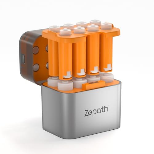 Zepath Li-ion/NI-MH Hybrid Ladegerät, LED Light ladegerät für Li-ionen/NI-MH Wiederaufladbare Batterien, Individuell Ladeget für wiederaufladbare AA AAA Akkus