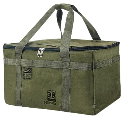 RUIYIZIXIN Tactical Camping Storage Bag 30L,Utility Tote Bag Camping Kitchen Organizer, Camping Stove, Pot Soft Gear Box, Heavy-Duty Canvas, 380x280x260mm | Camping Kitchen Organizer Camping Stove, Pot Soft Gear Box, Heavy-Duty Canvas, 380x280x260mm