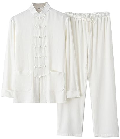 Traditional Cotton Linen Tai Chi Uniform Set - Breathable Qi Gong Martial Arts Kung Fu Outfit
