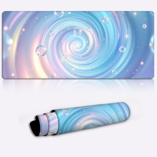 magical bubble spiral Gaming Mouse Pad Non-Slip Rubber Base Pad Office Home Novelty Printed Desk Accessory Laptop Desktop Printed Art Ergonomic 600 * 350 * 4mm