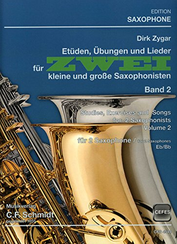 Etüden, Übungen und Lieder Band 2: für 2 Saxophone (Eb/Bb)